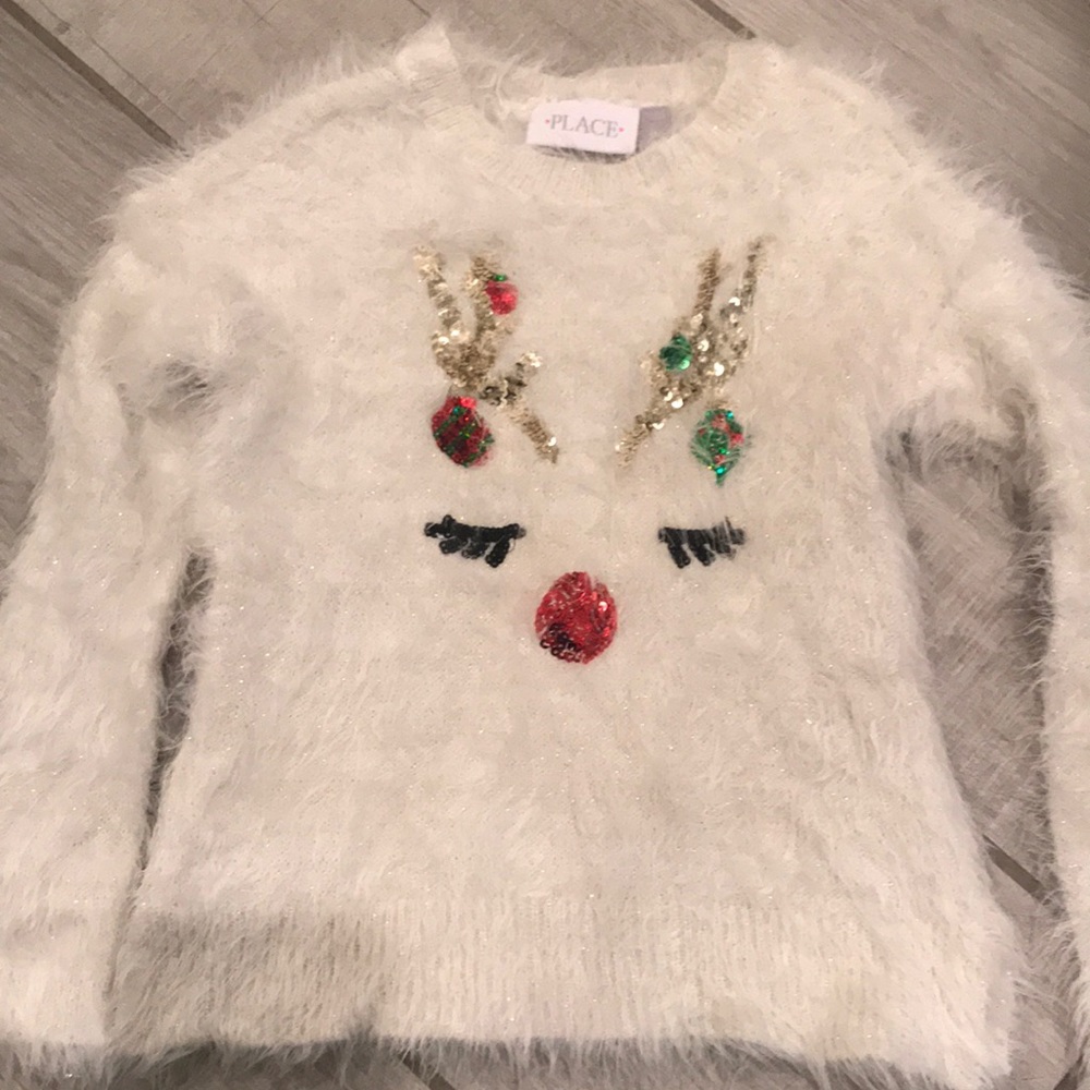Christmas sweater.  Rudolf Christmas sweater from Children’s Place.